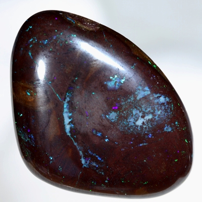 SOLID BOULDER OPAL HUGE 65ct Sparkling green and blue amongst patterned boulder opal SEE VIDEO